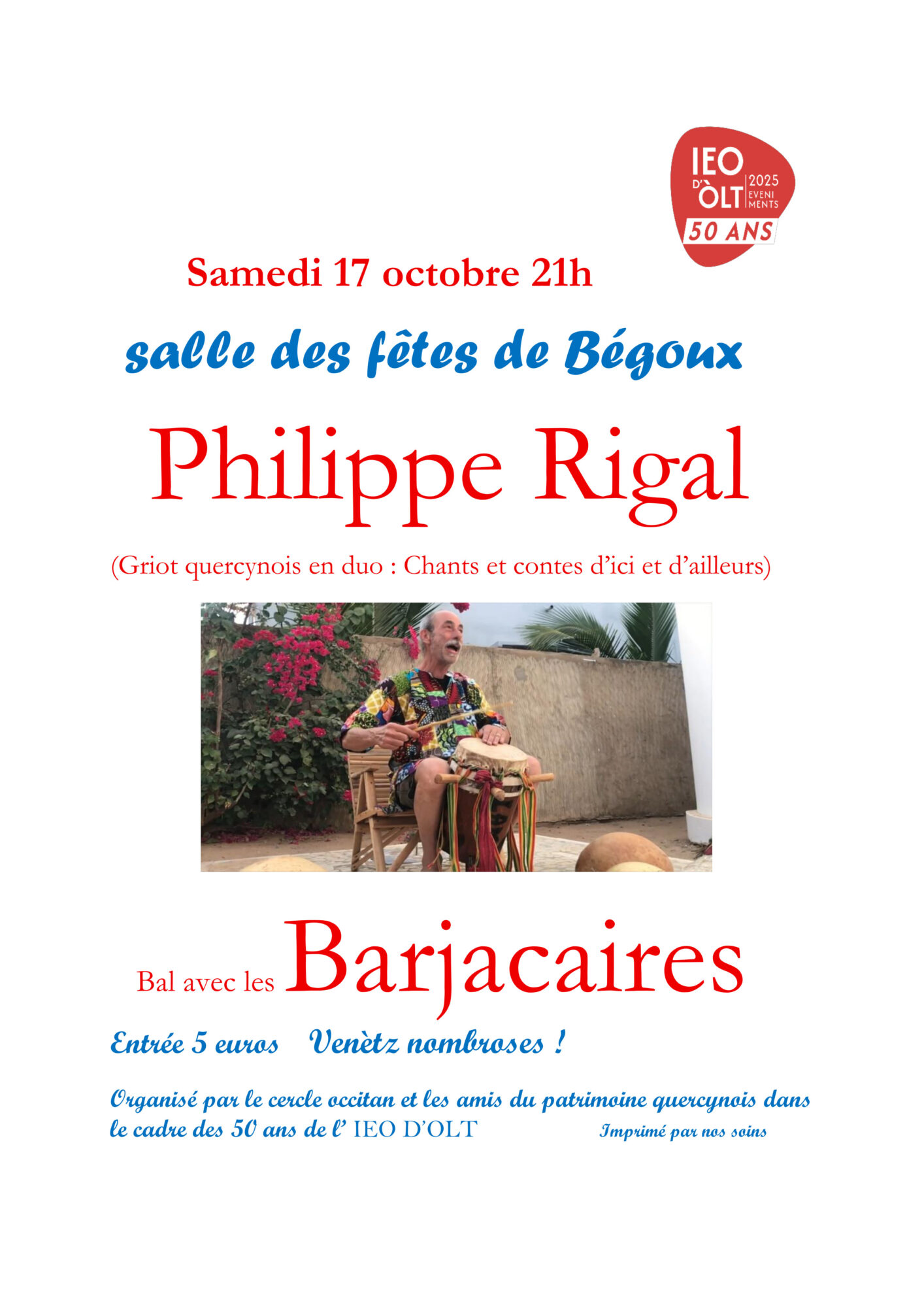 Philippe Rigal, chants et contes d’ici et d’ailleurs, le 17 octobre à Bégoux